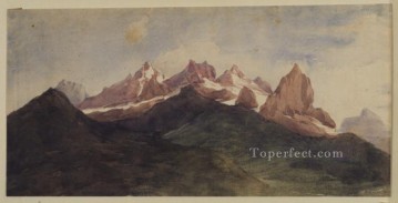 ジョージ・フレデリック・ワッツ Painting - 高山景観象徴主義者ジョージ・フレデリック・ワッツ